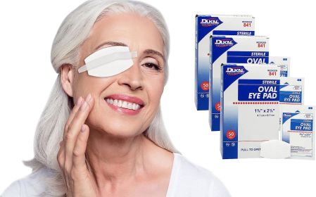 Oval Eye Pads. Case of 600 Absorbent Sterile Pads for Eye Protection. Easy Place tab. Individually Wrapped. Sealed Edges. Latex-Free.